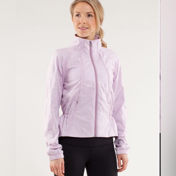 lululemon athletica Jackets & Blazers - LULULEMON RUN: TRAVEL TO TRACK JACKET ROSE QUARTZ SIZE SMALL